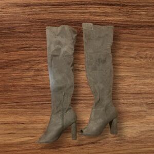 Over the knee Fashion Nova Taupe Boots